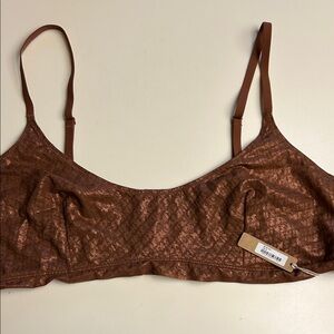 SKIMS Copper Bralette With Skims logo pattern Size 4X